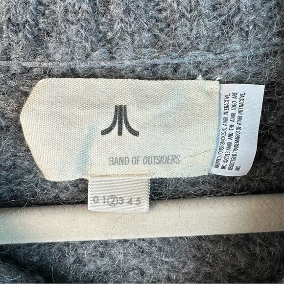 Band Of Outsiders kid mohair blend modern long soft, warm sweater winter neutral - Picture 4 of 9